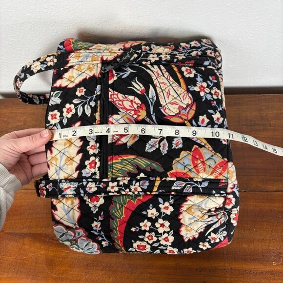 Vera Bradley Black Paisley Print Quilted Tote Bag with Toggle Closure - Picture 8 of 10